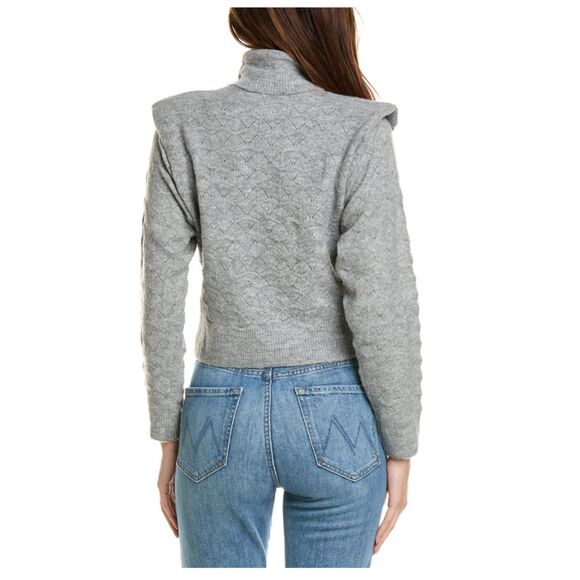 ASTR the Label Textured Turtleneck Wool Blend Light Gray Sweater Sz XS - Picture 9 of 9